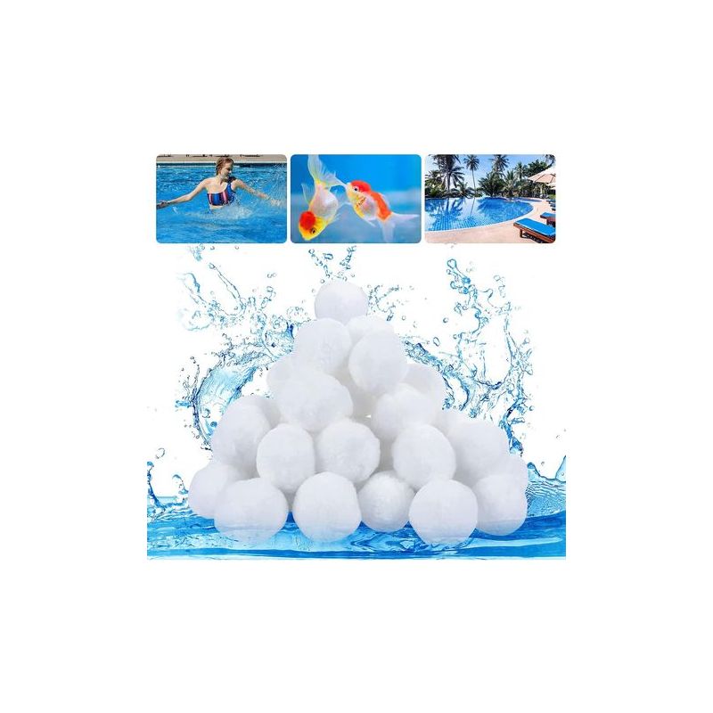 Taishengda 1000g Poolfilterkugel – Filterkugeln Entsprechen 36 Kg Sandfilter, Wiederverwendbare Filterkugeln, Geeignet Für Poolfiltersysteme