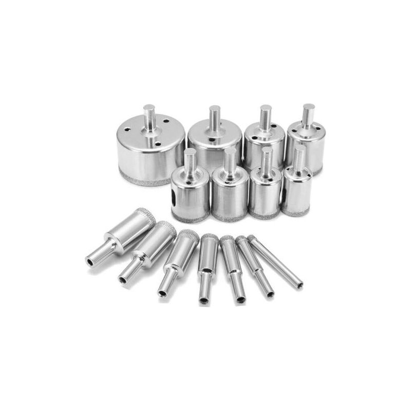 Taishengda - Lochsäge Und Fliesenschneider, Diamantbohrer, Fliesenschneider, Diamantsäge (werkzeuge Für Glas, Porzellan, Keramik, Granit) (set Mit 15 Lochsägen)