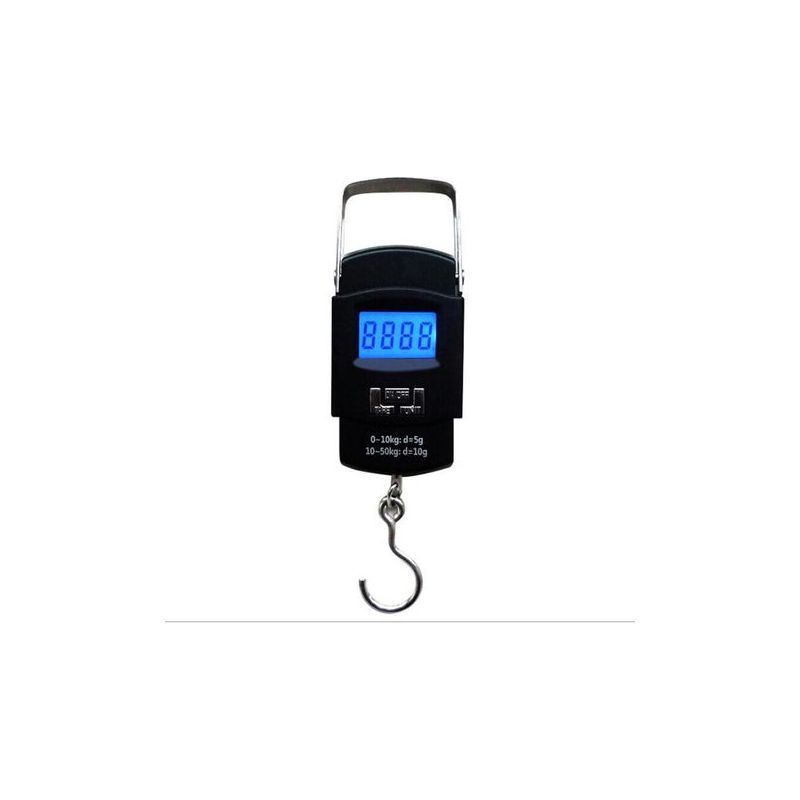 Taishengda 110 Lb/50 Kg Lcd-digital-gepäckwaage, Elektronische Kofferwaage, Digitale Waage, Reisewaage, Angelhakenwaage Mit Hintergrundbeleuchtetem Lcd-temperaturdisplay