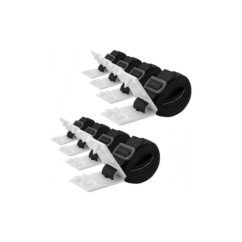 Taishengda 8-teiliges Befestigungsset Für Solar-poolabdeckungen, Inklusive Gurten Und Clips, Selbstklebenden Nylonbändern, Befestigungsplatten Und Schnallen Zur Sicherung Der Solarabdeckung