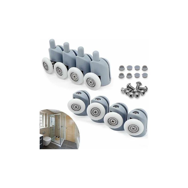 Taishengda 10-teiliges Set Schiebetürrollen Für Duschen, 23 Mm Duschtürrollen, Duschkabinenrollen Für Badezimmer