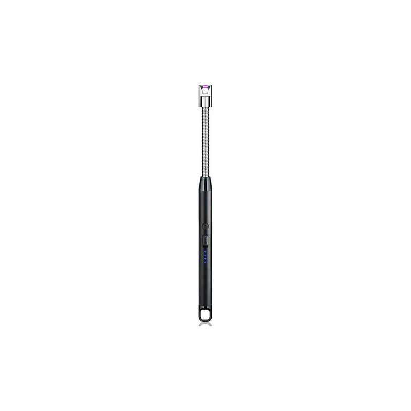 Taishengda Elektrisches Kerzenfeuerzeug, Usb-wiederaufladbar, Mit Led-akkustandsanzeige, Langem, Flexiblem Und 360° Windfestem Kabel Für Küche, Grill, Herd Und Camping, Schwarz