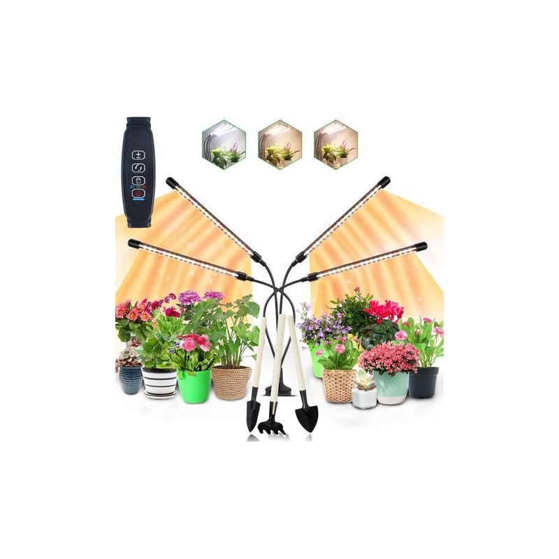 Taishengda Pflanzenlampe, 80 Led Vollspektrum-wachstumslampe 3000k 5000k 660nm Mit Timer, 10 Stufen, 3 Modi Für Zimmerpflanzen Und Gemüse