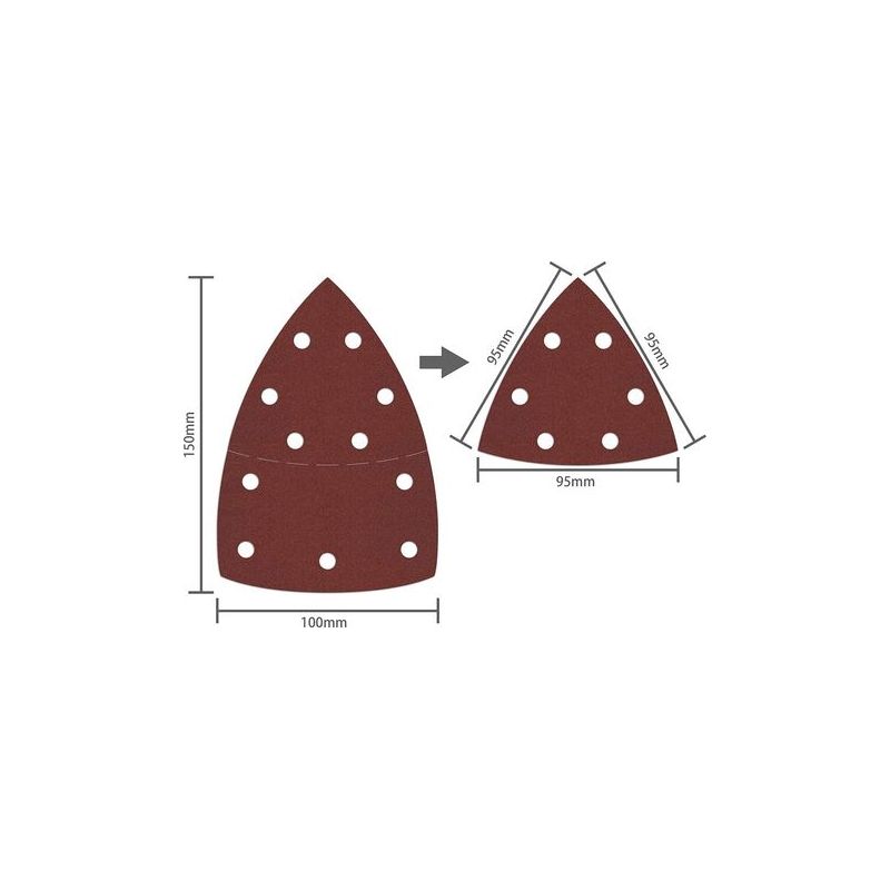 Taishengda - 100-teiliges Schleifpapier Für Schleifmaschinen, Schleifpapier Für Mausförmige Schleifmaschinen Und Mehrfachschleifmaschinen, Körnungen 40-80-120-180