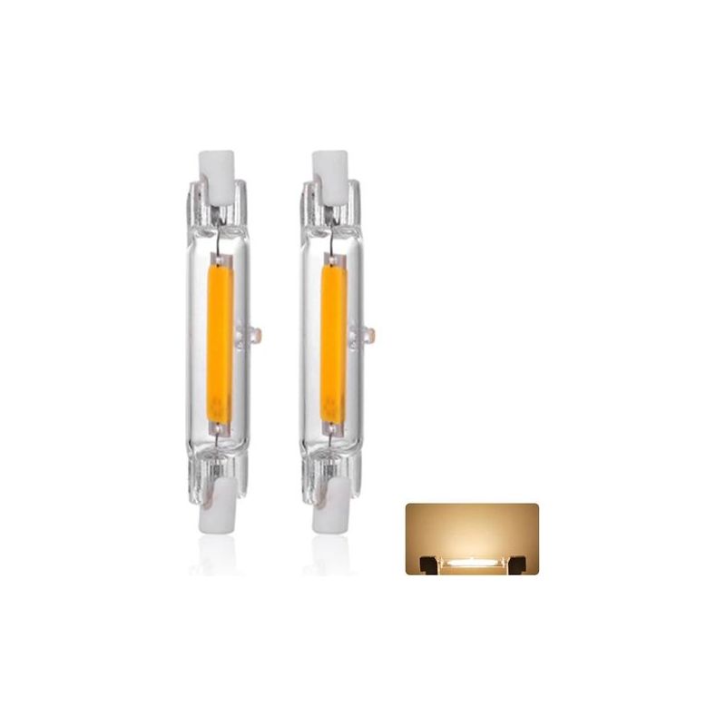 Taishengda R7s 78mm 20w Led-lampe, Warmweiß 3000k, 1500lm, Entspricht Einer 200w J78 Halogenlampe, Dimmbar, 360° Linearer Abstrahlwinkel, 20w R7s 78mm Slim Cob Led-lampe, 2er-pack