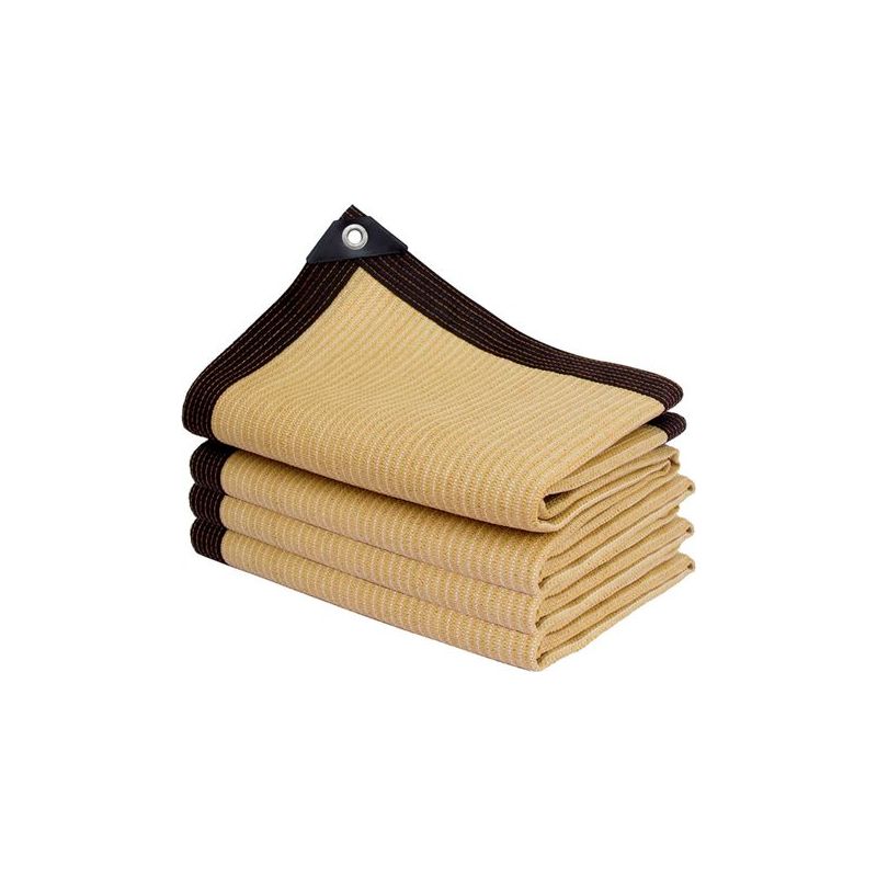 Taishengda – Rechteckiges Schattierungsnetz, Leichtes Schattierungsgewebe Für Den Außenbereich, Geeignet Für Markisen, Pools Und Garagen, Mit Robusten Ösen, Beige, 1 X 5 M