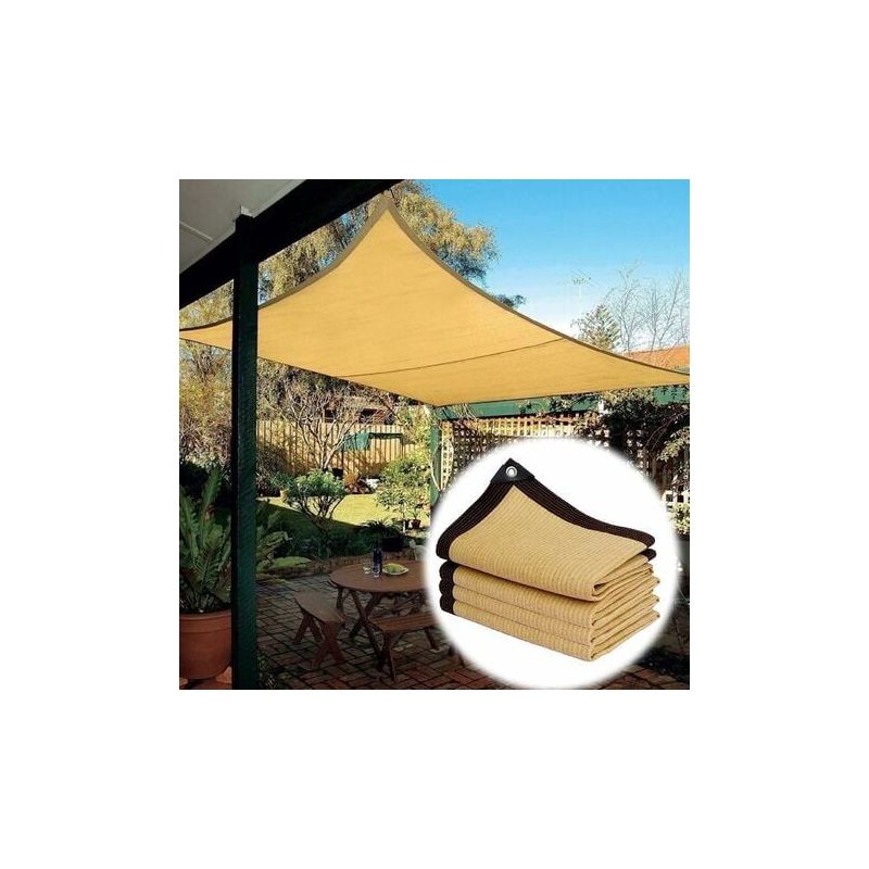 Taishengda Rechteckiges Sonnensegel, 90% Uv-beständiger Sonnenschutz, Atmungsaktives Netzgewebe Für Garten, Terrasse, Camping, Balkon, Markise (2x2m)