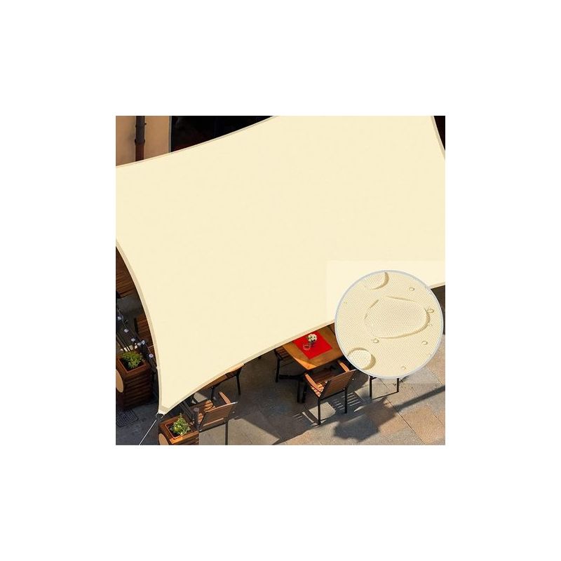 Taishengda 3x4 Terrassen-sonnensegel, Garten- Und Terrassenmarkise Mit Seil, Wasserdicht Und Uv-beständig – Rechteckig, 3x4 M, Beige – Rw Sonnensegel