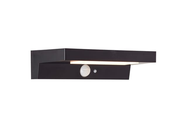 Led Außen-Wandleuchte Barker led Außenwandleuchte, Solar, 21 cm, 430 lm, 4000 k, schwarz - Brilliant