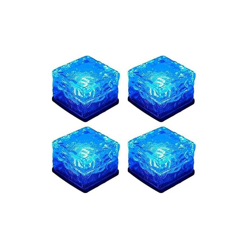 Taishengda-ineasicer Solar-gartenleuchte Für Den Außenbereich, 4 Wasserdichte Solar-bodenleuchten, 8 Led-beleuchtungsmodi, Helle Solar-gartenleuchten Für Terrasse, Rasen, Einfahrt, Brücke, Treppe (bla