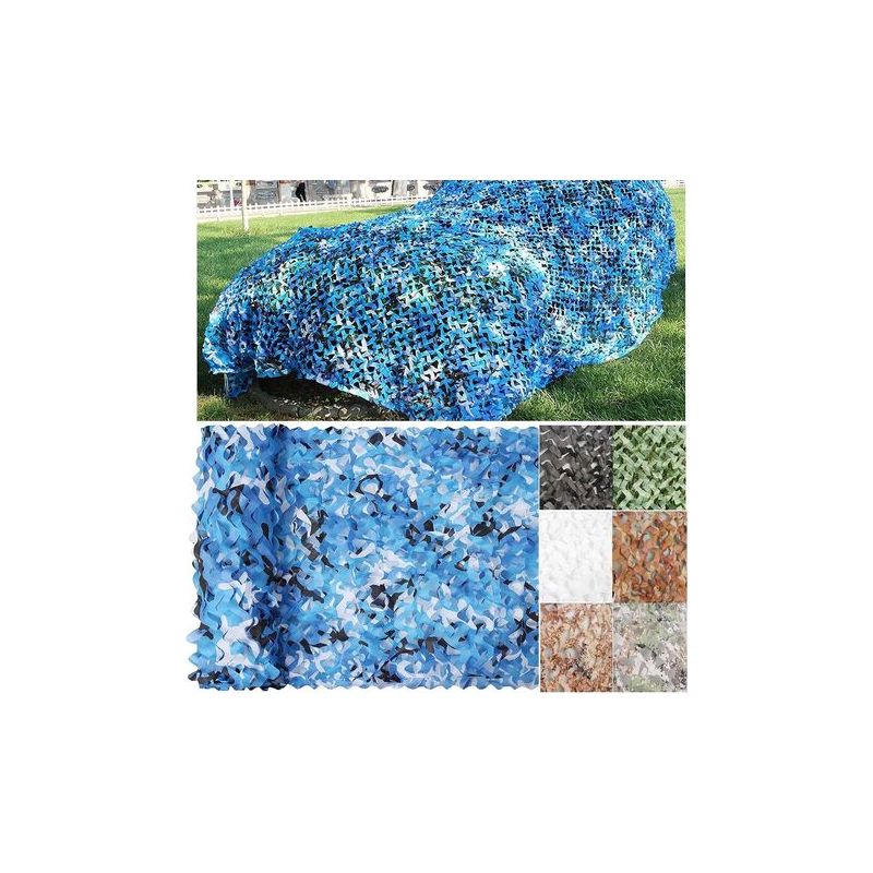 Taishengda Tarnnetz, Tarn-sonnensegel, Gartenschutznetz Für Die Jagd, Schattenspender, Tarn-dekoration, Schattierungsnetz, Sonnenschutz Für Die Terrasse, Blau, 3 X 5 M