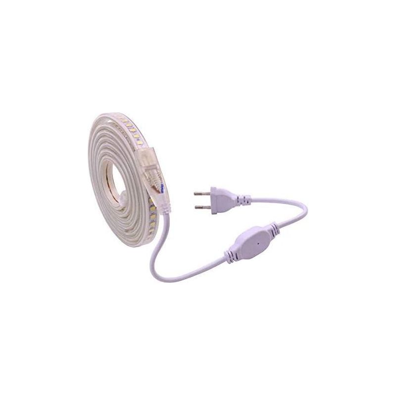 Taishengda 2 M Wasserdichter Ip65 Led-streifen 220 V – Blaues Licht – Direktanschluss (220 V) – Innen- Und Außenbeleuchtung – Moderne Dekoration