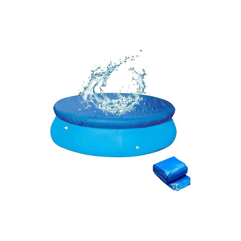 Taishengda - Schwimmbadabdeckung, Schutzzubehör Für Runde Aufstellpools, Blau, Regensichere Abdeckung, Langlebig, Geeignet Für Alle Arten Von Runden Pools (durchmesser 457 Cm)