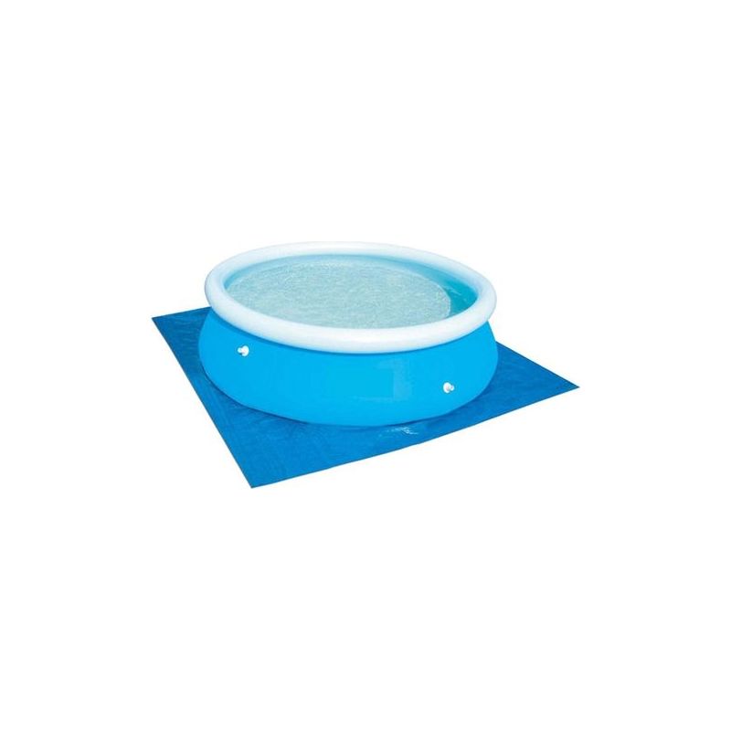 Taishengda Runde Pool-bodenmatte, Bodenschutzplane, Faltbare Bodenabdeckung Für Rahmenpools, Planschbecken Und Whirlpools, Blau, 396 X 396 Cm