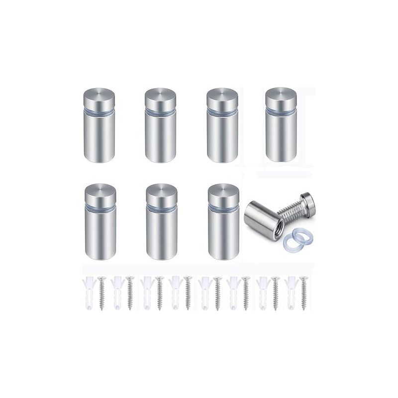 Taishengda-20 Stück Edelstahl-werbeschrauben, Glasabstandshalter, Befestigungsschrauben, Schilder- Und Werbenägel, Hardware-montageschrauben, Rahmenlose Abstandshalterklemmen Für Glas, 12 X 20 Mm