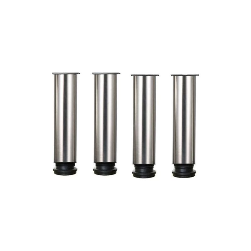 Taishengda – Set Mit 4 Möbelfüßen Aus Edelstahl (304) – Höhenverstellbar 300-315 Mm – Ø50 Mm Für Sofas, Tische, Schränke