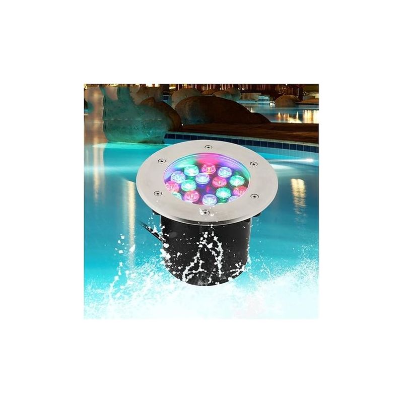 Taishengda-6w Einbau-led-außenstrahler, Rgb, Ip68 Wasserdicht, Edelstahl, Poolleuchte, Untergrundbeleuchtung Für Garten, Teich, Schwimmbad, Terrasse