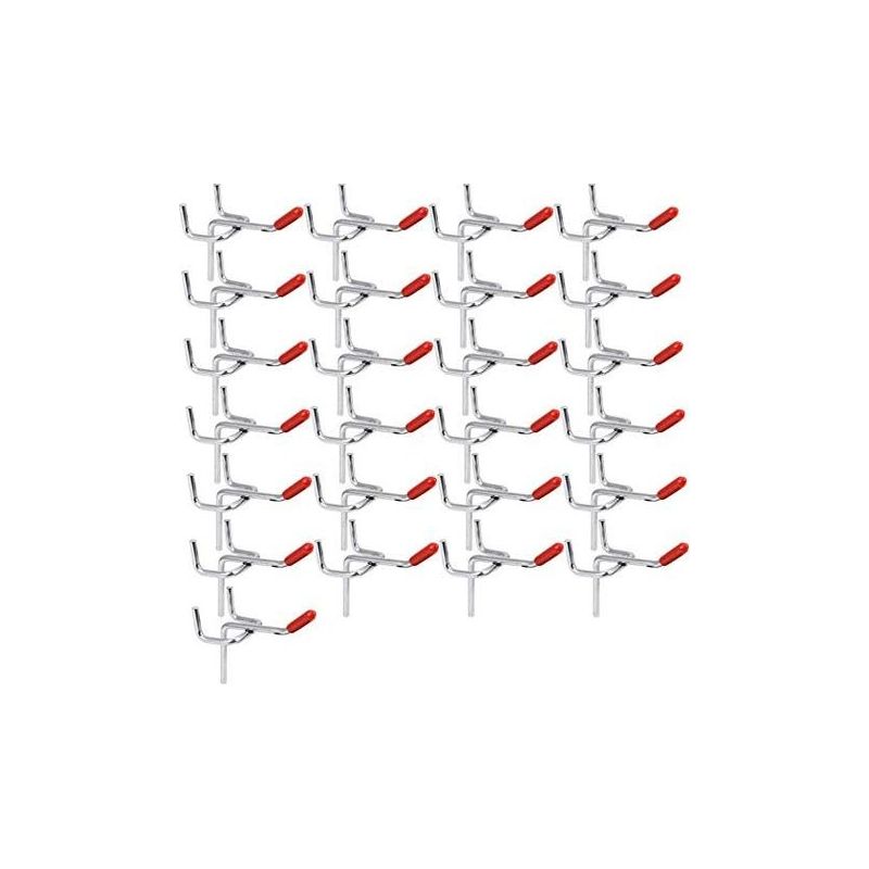 Taishengda - Packung Mit 25 Robusten Edelstahl-lochwandhaken, 50 Mm Werkzeughaken Für Hammer, Schraubendreher, Schraubenschlüssel, Werkstatt (32 Mm Löcher)