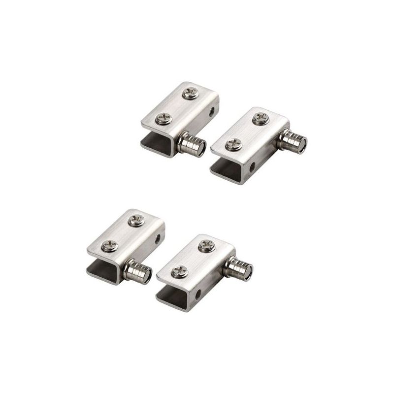 Taishengda – 4er-pack Glastürscharniere, 90°-drehgelenk, Kein Bohren Erforderlich, Edelstahl, Passend Für 5–8 Mm Glas