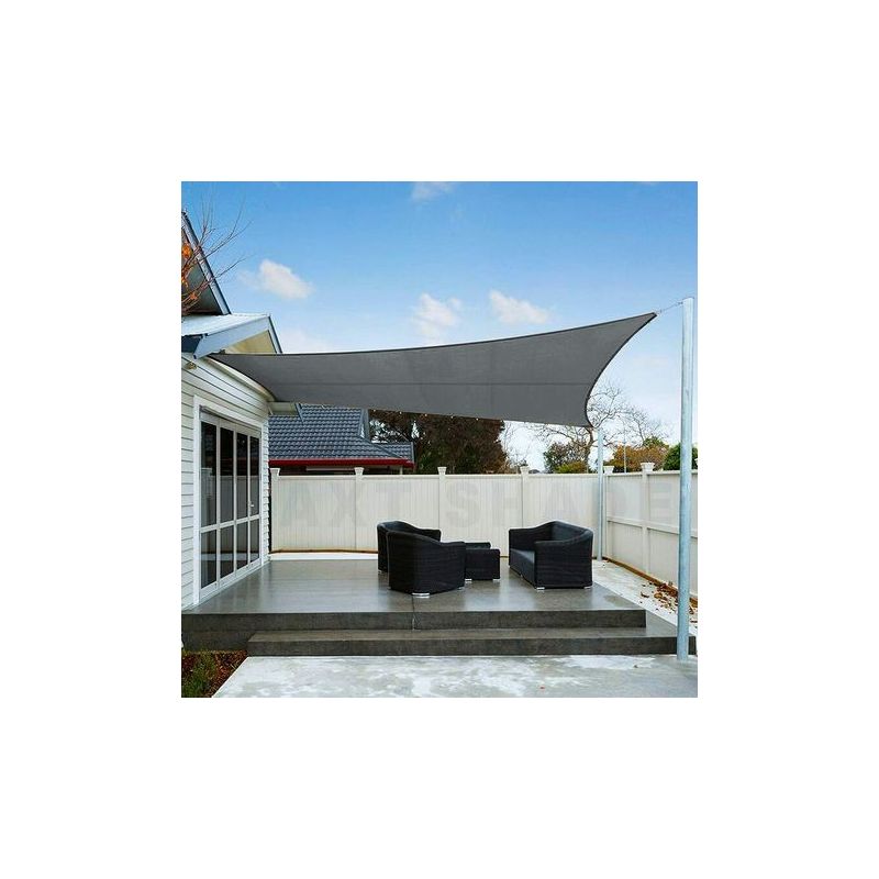 Taishengda – Wasserdichtes, Quadratisches Sonnensegel 2,5 X 2,5 M Mit Uv-schutz Für Den Außenbereich, Terrasse Und Garten – Grau