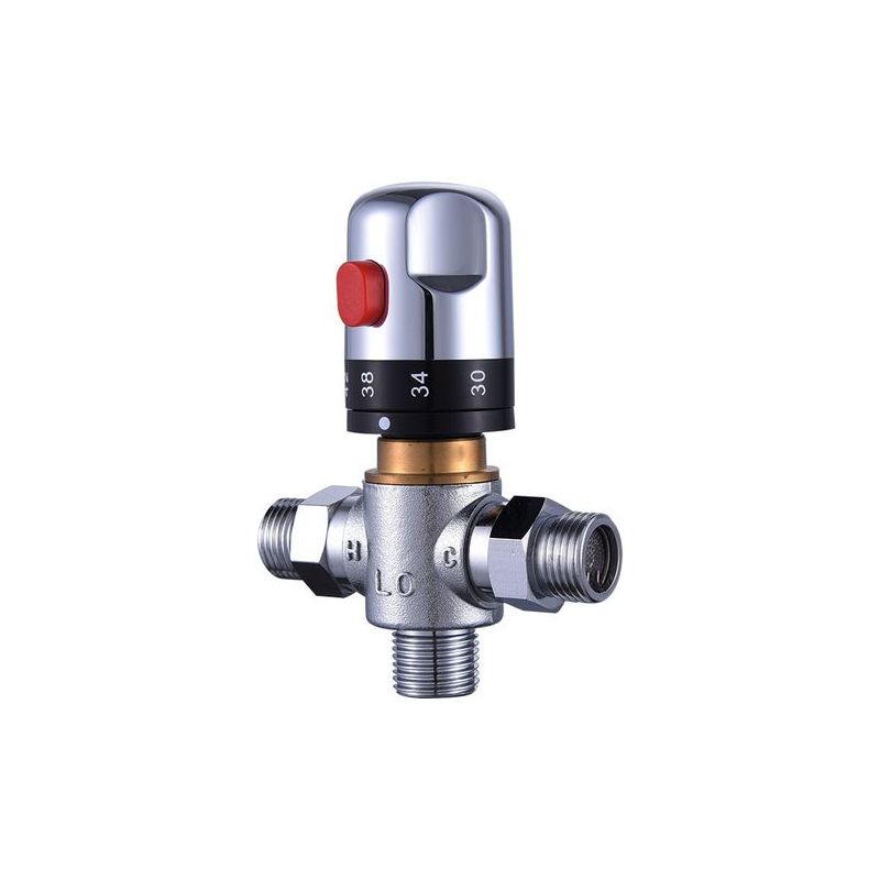 Taishengda Warm- Und Kaltwasser-mischbatterie, Thermostat-mischbatterie Aus Massivem Messing, Festtemperatur-armatur Für Küchenspüle, Badezimmer, Wc, G1/2, 35–45 °c