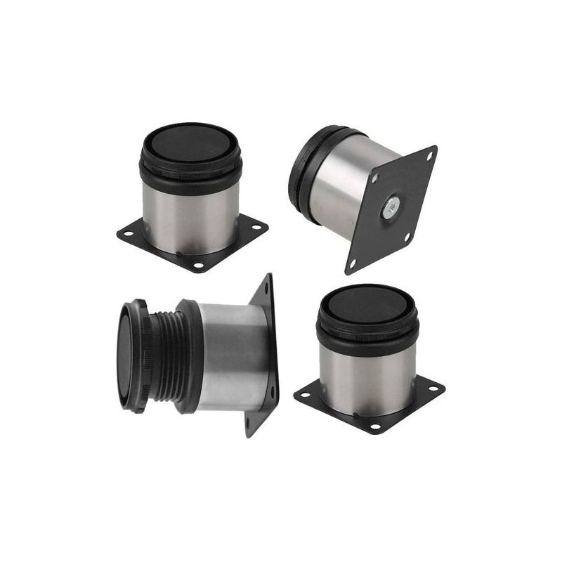 Taishengda 4-teiliges Set Höhenverstellbarer Möbelfüße, Höhenverstellbare Tischbeine Aus Metall, Küchenmöbelbeine, Schrank-, Regal- Und Tischbeine, Edelstahl, Schrauben Nicht Enthalten – 50 X 150 Mm