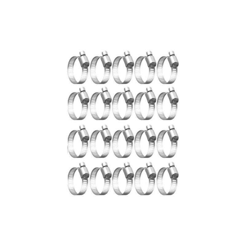 Taishengda 20-teiliges Schlauchschellen-set, Verstellbare Schlauchschellen 20–32 Mm, Schlauchschellen Aus Edelstahl 304, Metallschlauchschellen, Für Schläuche, Gasleitungen, Wasserleitungen, Kabel Und