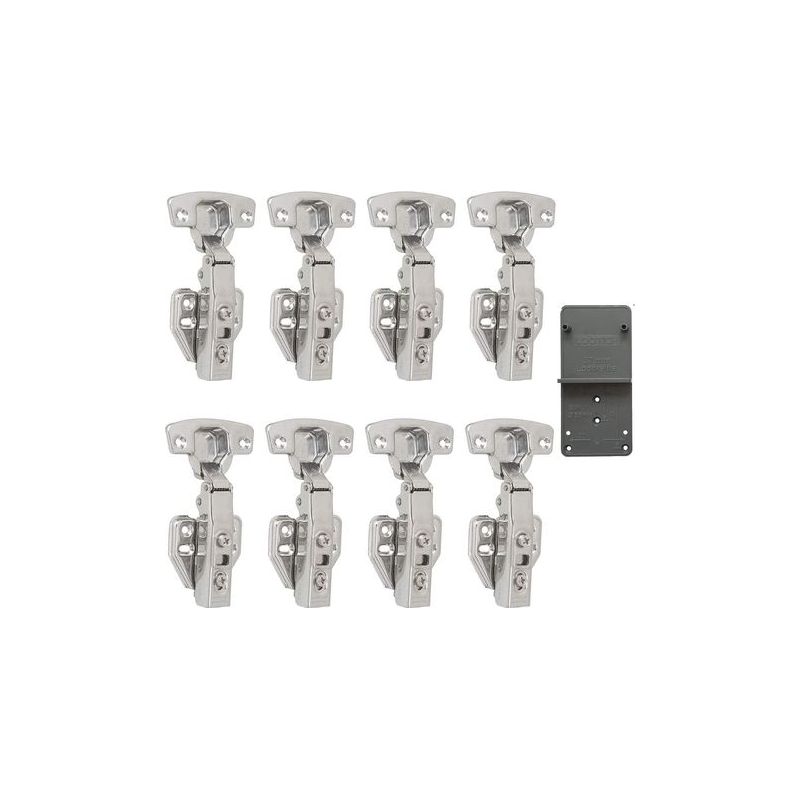 Taishengda – 110°-scharniere Mit Soft-close-funktion – 8er-pack – Vernickelter Stahl – Dreidimensionale Verstellung – Für Schranktüren