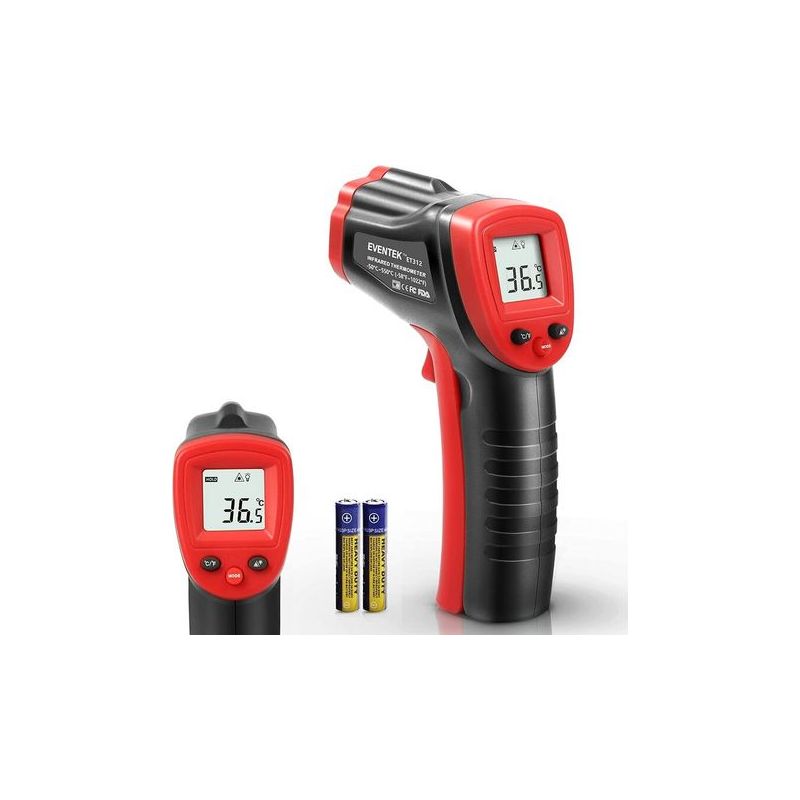 Taishengda Infrarot-thermometer, Eventek Laser-thermometer, -50 °c Bis 550 °c (-58 °f Bis 1022 °f), 【industriethermometer】 Berührungsloses Thermometer, Digitales Lcd-display, Einstellbarer Emissionsgr