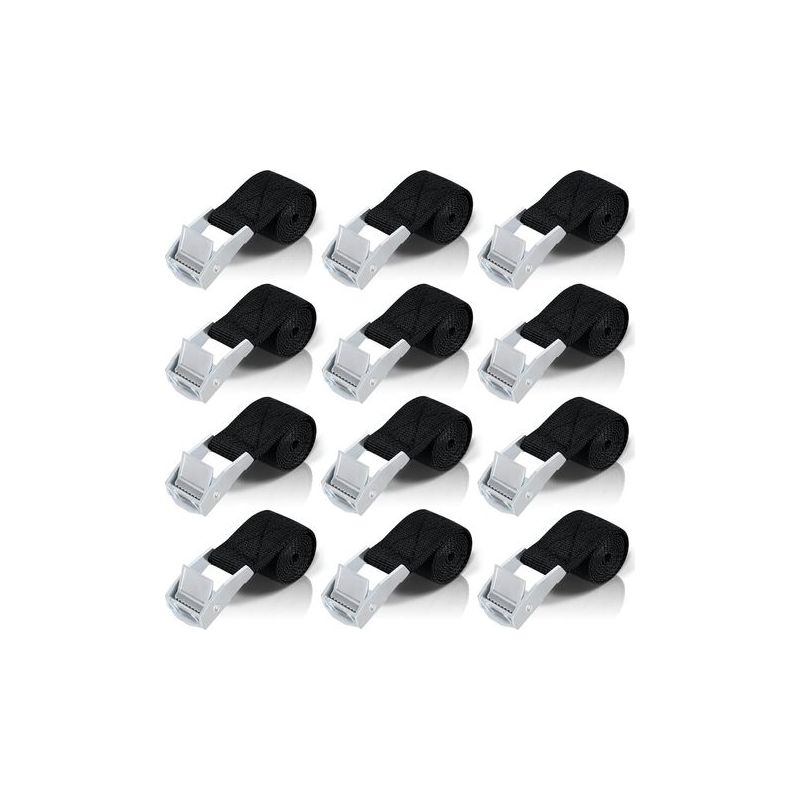 Taishengda – 50 Cm Spanngurte – 12er-pack Polyester-ratschengurte – Schnalle Aus Zinklegierung – Tragkraft: 200 Kg – Zur Sicherung Von Motorrad, Auto Und Gepäck