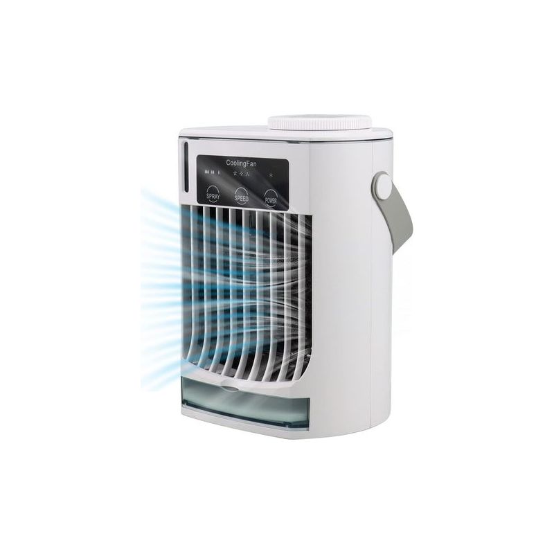 Taishengda 3-in-1 Tragbarer Ac-ventilator – Luftkühler Mit Lcd-bildschirm – 3 Geschwindigkeitsstufen – 500 Ml Fassungsvermögen – Für Kleine Räume