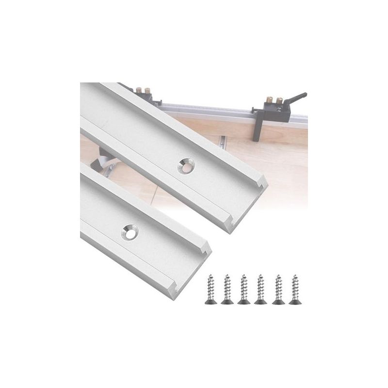 Taishengda 40 Cm T-schiene Aus Aluminiumlegierung – 6 M4-blechschrauben – Korrosionsbeständig – Für Tischkreissägen Und Holzbearbeitung
