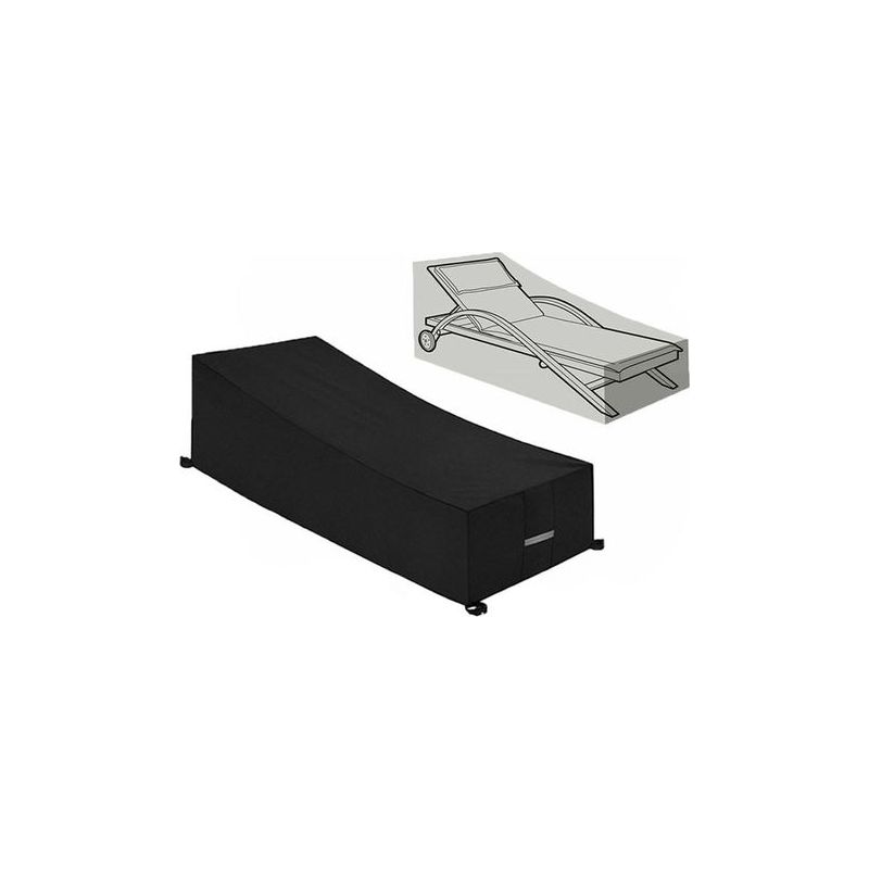 Taishengda Wasserdichte Sonnenliegenabdeckung 210d – Uv-beständig, Winddicht, Maße 210 X 75 X 40/80 Cm – 4 Befestigungsgurte Inklusive