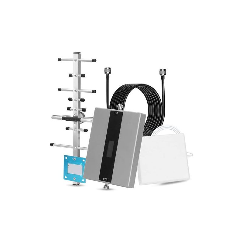 Taishengda - Mobilfunk-signalverstärker - Triband-repeater 2g 3g 4g 800/900/2100 Mhz - 68 Db Verstärkung - Reichweite Bis Zu 150 M²