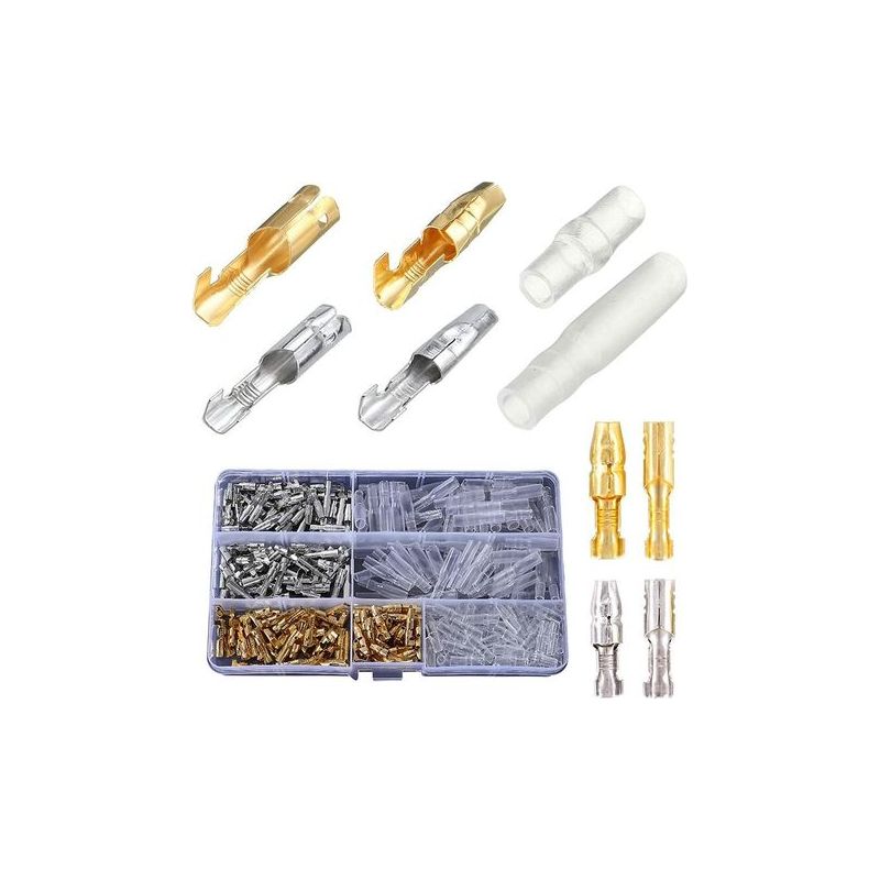 Taishengda 360-teiliges Messing-steckverbinderset – 3,9 Mm Stecker Und Buchse – Flammhemmende Isolierhülsen – Hohe Leitfähigkeit – 360 Stück