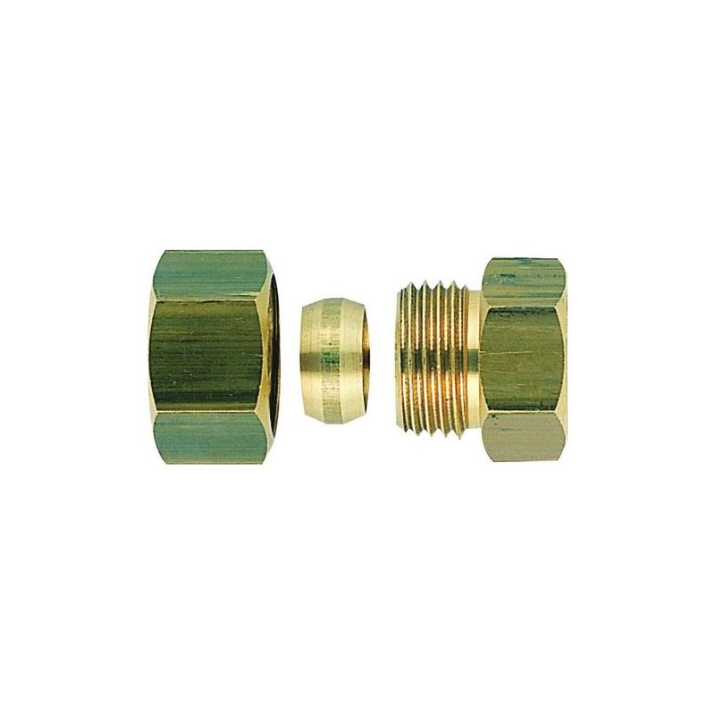 Taishengda – Gerades Doppelkonus-fitting Aus Messing – F 3/4" – Durchmesser 18 Mm