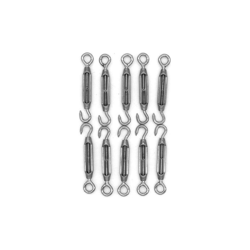 Taishengda – 10er-pack M4-haken Und -ösen, Spannschloss, Edelstahl 304, Robustes Befestigungsset Für Spannseile, Für Sonnenschutz, Zeltmarkisen