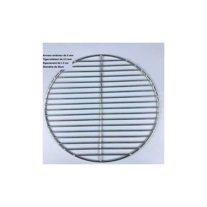 Taishengda - Runder Edelstahl-grillrost, 38 Cm Durchmesser
