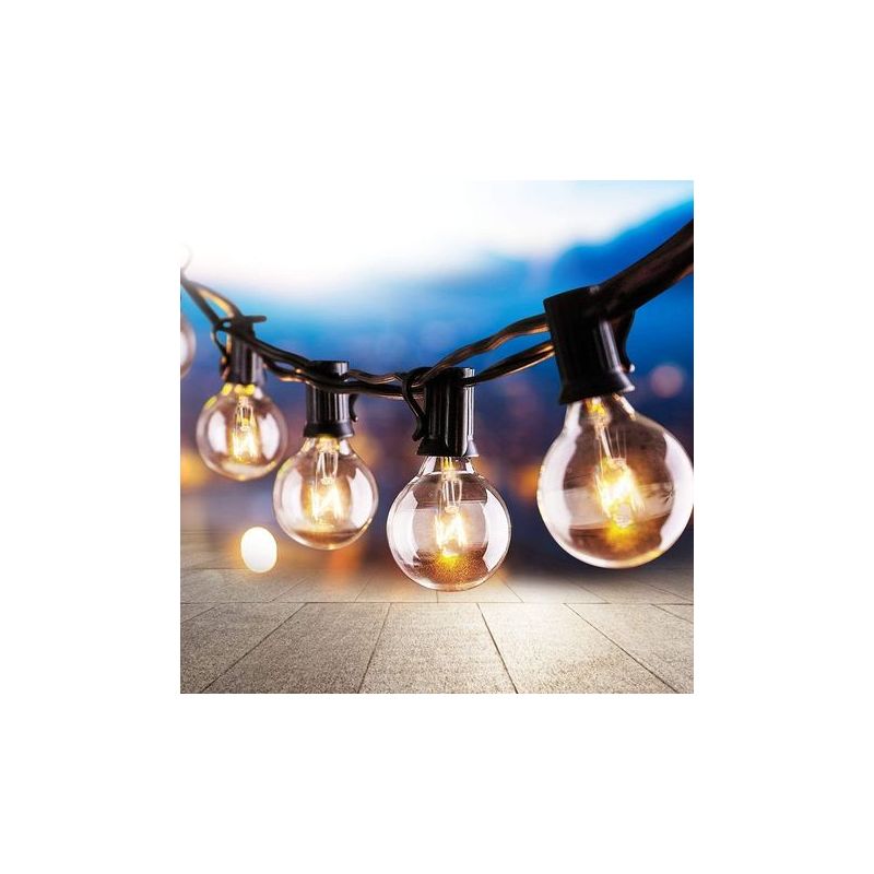 Taishengda Lichterkette Für Den Außenbereich, 7,62 M Lang, Mit 25 G40-glühbirnen, Warmweißes Bistro-lichterkettenlicht Für Garten, Terrasse, Party, Hochzeit, Café, Innendekoration