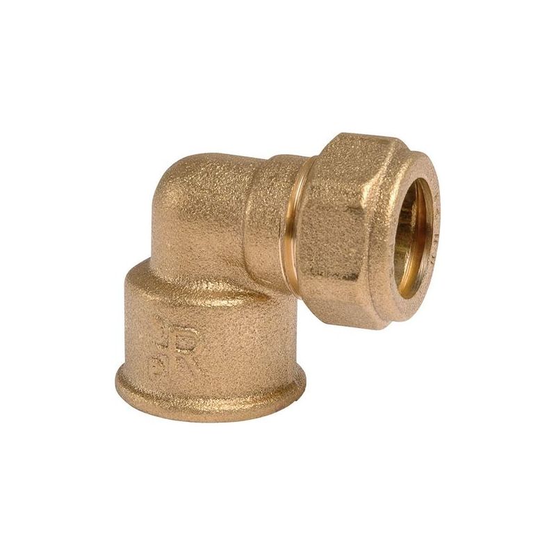 Taishengda - Messing-winkel-doppelkonusverschraubung - F 1/2" - Durchmesser 14 Mm