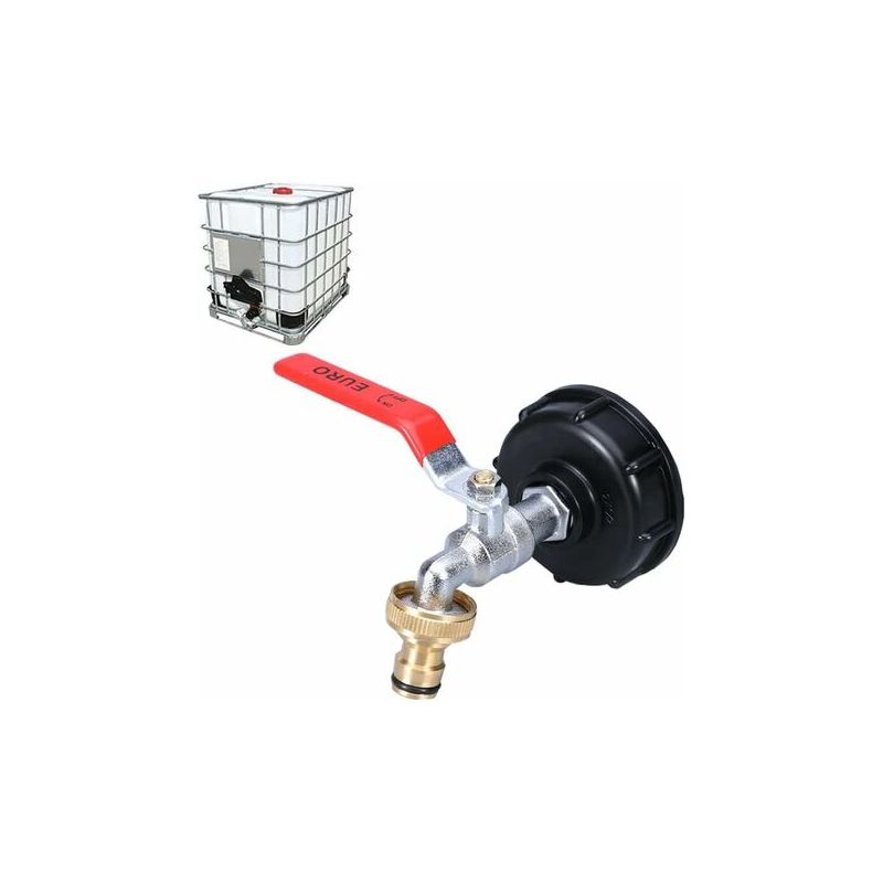 Taishengda-adaptador De Tank (grifo De Aleación Y Boquilla De Latón) Para Conector De Rosca Ibc De 1/2