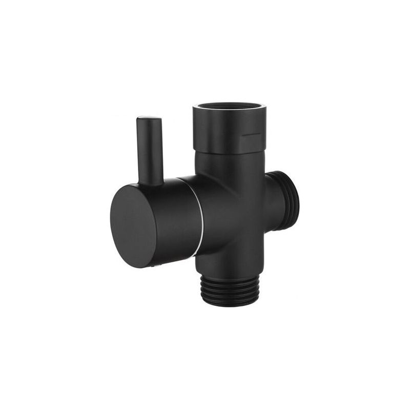 Taishengda 3-wege-absperrventil Aus Messing, 3/8"-12/17"-adapter Für Toilettenwasserleitung, Schwarz