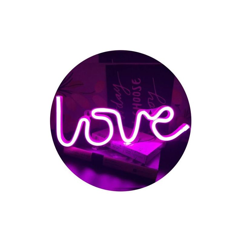 Taishengda Neon Love Signs Led-licht Dekorative Kunst Leuchtreklame - Wand-/tischdekoration Für Hochzeitsfeiern, Kinderzimmer, Wohnzimmer, Hausbar, Pub, Hotel, Strand, Freizeit (pink)