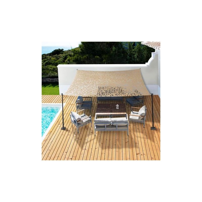 Taishengda – Schattierungsnetz, Hohlgewebe-schattierungsnetz, Für Camping, Jagd, Dekoration, Sonnenschutz, Garten, Sand, 3 X 8 M