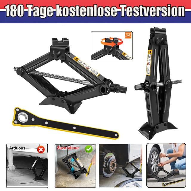 Dayplus - Wagenheber Scherenlift Scherenwagenheber mit Schraubenschlüssel Für pkw/suv/mpv