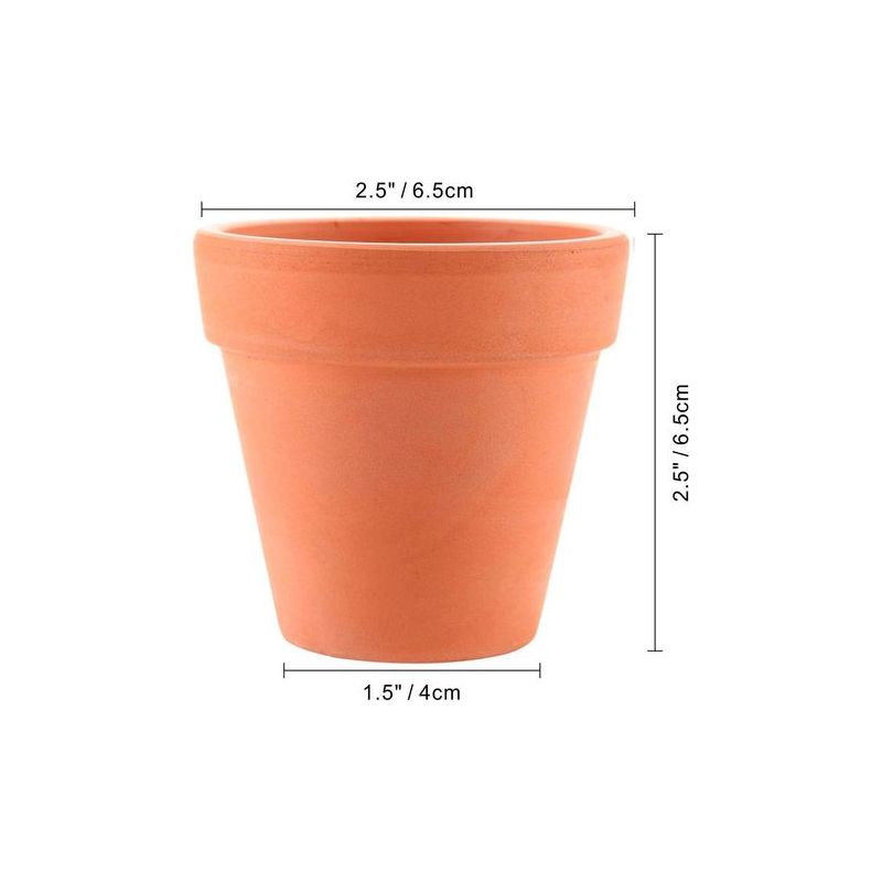 Taishengda – 12 Mini-terrakotta-blumentöpfe (6,5 Cm) Für Sukkulenten Und Kakteen, Geeignet Für Drinnen Und Draußen, Ideal Für Kakteen, Sukkulenten, Blumendekoration, Gartendekoration, Hochzeiten, Part