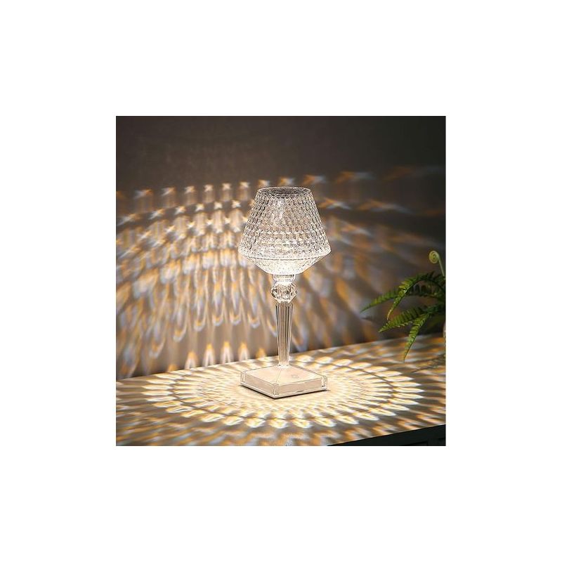 Taishengda – Kristall-touch-nachttischlampe Mit Einstellbarer Helligkeit – Kabellose Tischlampe – Usb-aufladbares Nachtlicht – Stimmungsbeleuchtung – Für Wohnzimmer, Schlafzimmer, Restaurant, Bar, Hot