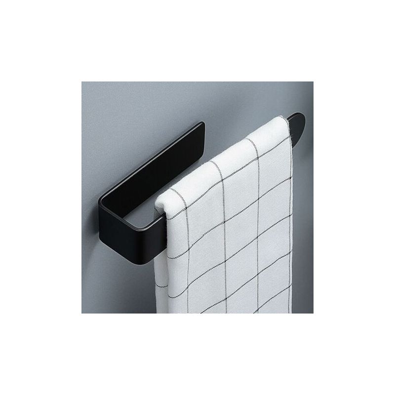Taishengda-toallero Baño 38cm, Adhesivo Toallero Cocina Sus304 Negro