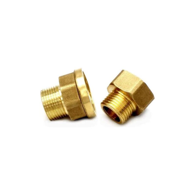 Taishengda - Set Mit 2 Messing-gewindereduzierstücken 1/2" Auf 3/4" Und 3/4