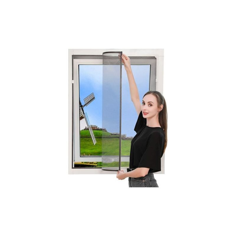 Taishengda Magnetisches Fenster-moskitonetz, Zuschneidbar, Insektendicht, 70 X 120 Cm, Magnetischer Moskitonetzvorhang Mit Verstellbarem Rahmen, Waschbar, Kein Bohren Erforderlich, Feuerfest Und Wasse
